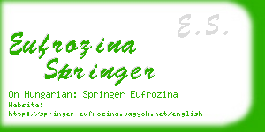 eufrozina springer business card
